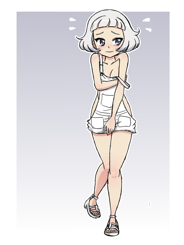 1girl, alternate_costume, arm_under_breasts, bikini, blush, breasts, flip-flops, girls_und_panzer