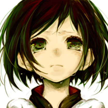 1girl, black_hair, character_request, closed_mouth, collared_shirt, commentary_request, crying, crying_with_eyes_open