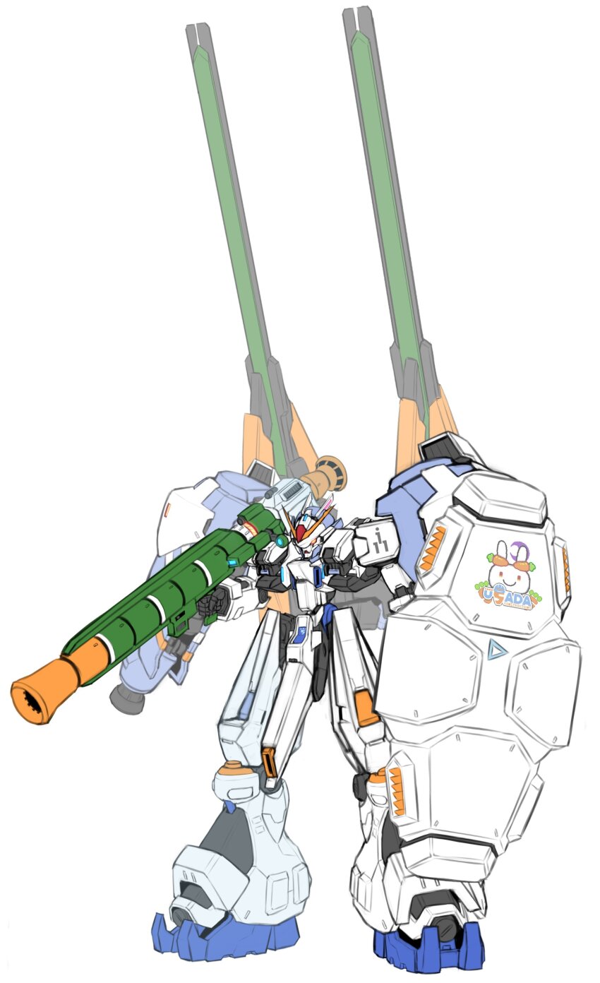 absurdres, advance_of_zeta, bazooka_(gundam), clenched_hand, commentary, english_commentary, full_body, fusion