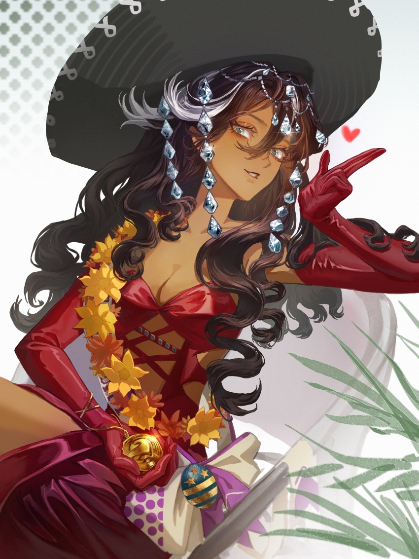 1girl, absurdres, black_hair, black_hat, breasts, centurion_(reverse:1999), centurion_(the_universal_star)_(reverse:1999), chair