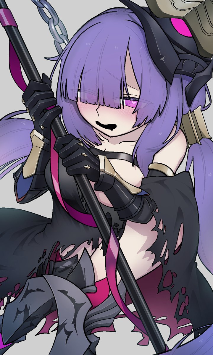 1girl, armored_boots, azur_lane, black_dress, black_gauntlets, blush, boots, breast_strap