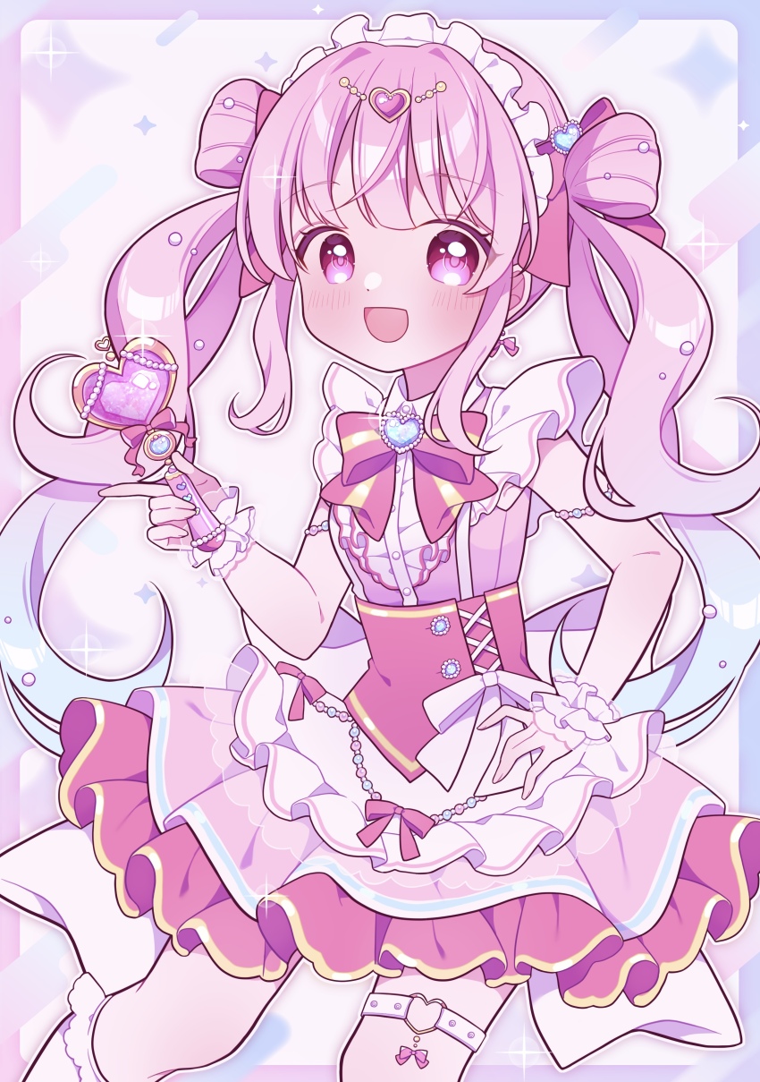 1girl, absurdres, blush, bow, bowtie, dress, frilled_dress, frills