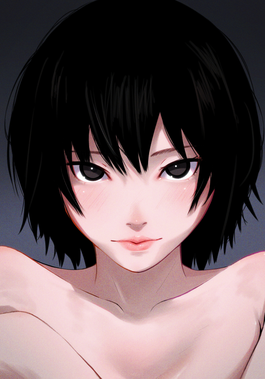 1girl, absurdres, amagami, black_eyes, black_hair, blush, close-up, closed_mouth