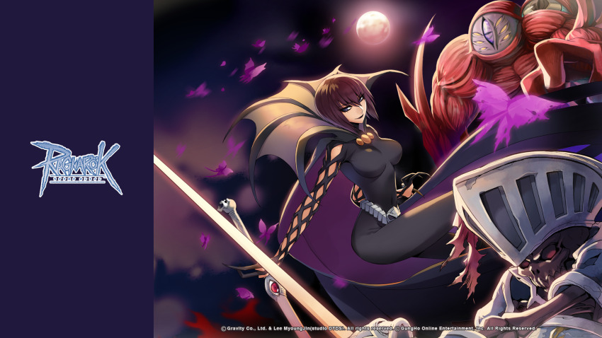 2girls, amdarais, black_bodysuit, black_cape, black_eyes, black_lips, bob_cut, bodysuit