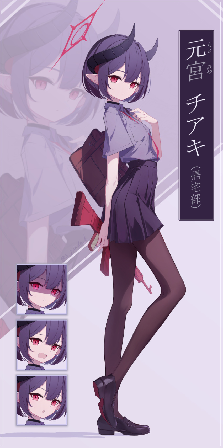 1girl, absurdres, alternate_costume, alternate_hair_length, alternate_hairstyle, arched_back, arm_behind_back, assault_rifle