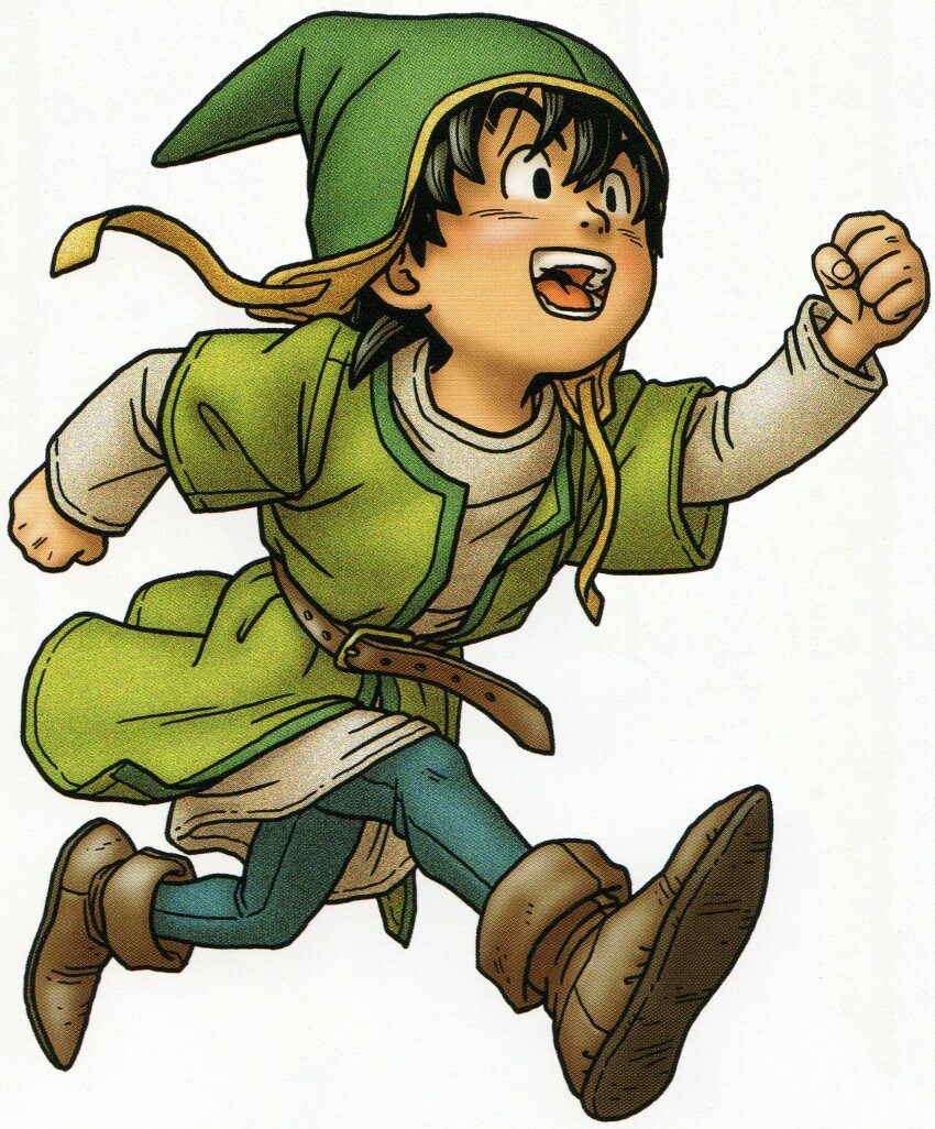 1boy, absurdres, aqua_leggings, black_eyes, black_hair, brown_footwear, clenched_hands, dragon_quest