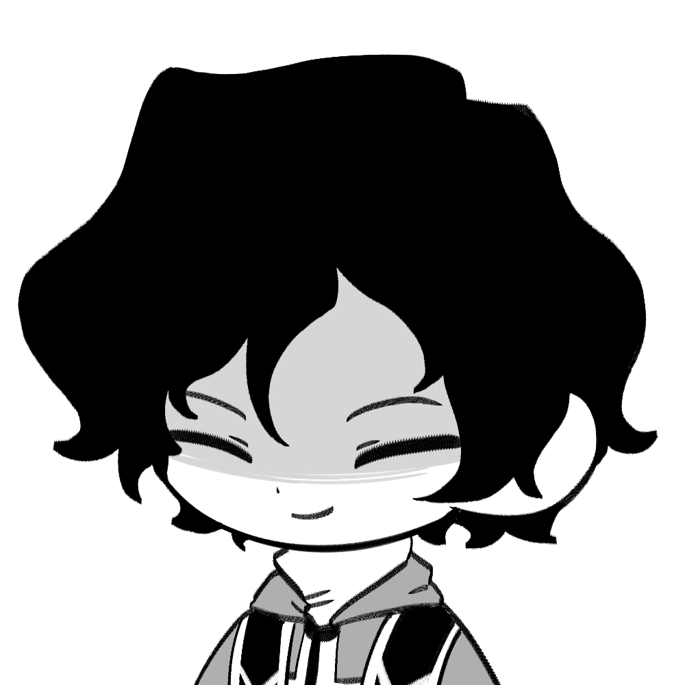 1boy, chibi, chibi_only, closed_eyes, closed_mouth, commentary_request, greyscale, hood