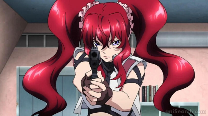 1girl, cross_ange, deviantart_sample, highres, hilda_(cross_ange), hildegard_schlievogt, image_sample, lesbian_flag, mecha_pilot_suit, non-web_source, red_hair, solo, yuri