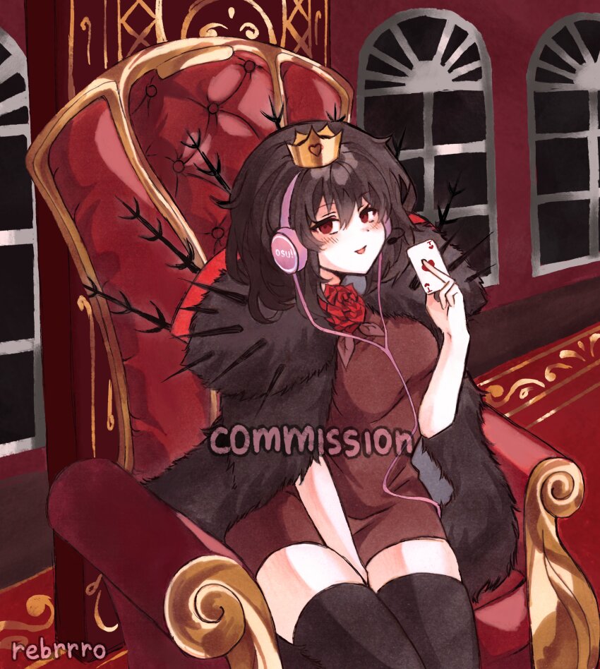 1girl, absurdres, black_cape, black_hair, black_souls, black_souls_2, black_thighhighs, breasts