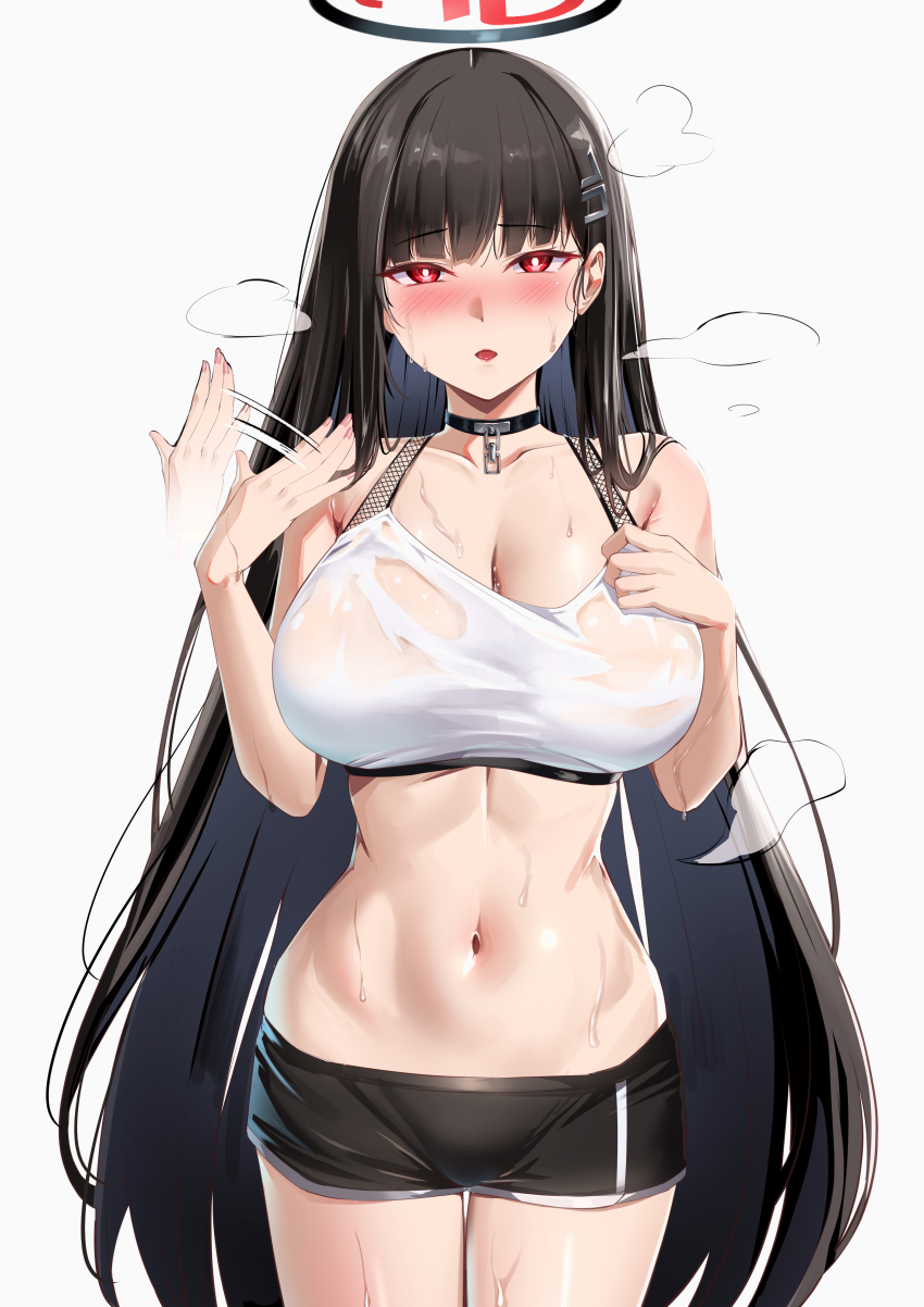 1girl, absurdres, azur_lane, baltimore_(azur_lane), baltimore_(azur_lane)_(cosplay), baltimore_(black_ace)_(azur_lane), black_hair, black_halo