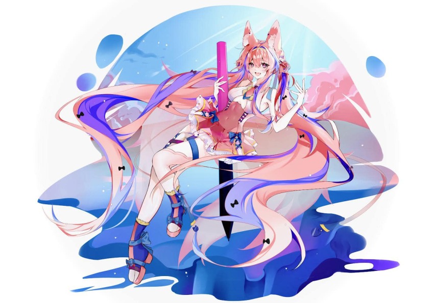 animal_ears, artist_request, black_bow, black_bowtie, bow, bowtie, breasts, check_artist