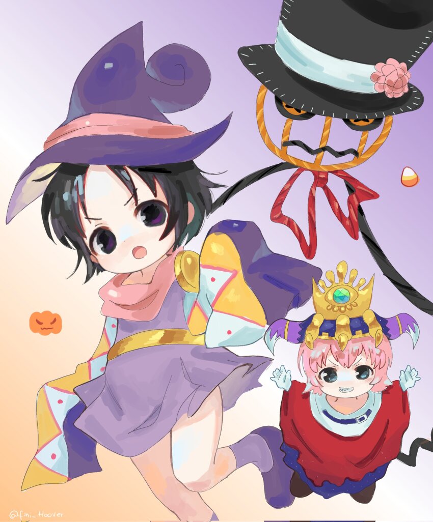 1boy, 2girls, adeleine, alternate_costume, annoyed, bare_legs, black_hair, blue_eyes
