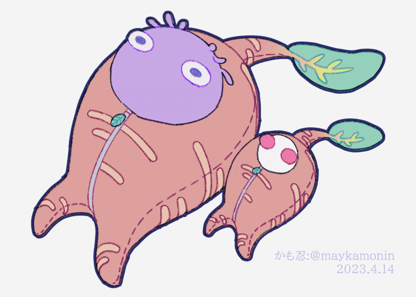 artist_name, black_eyes, carrot, colored_skin, commentary_request, creature, creature_focus, dated