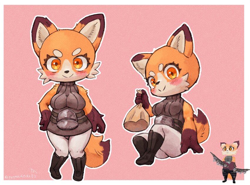 1girl, :>, absurdres, animal_ears, animal_nose, artist_name, atlyss, bag