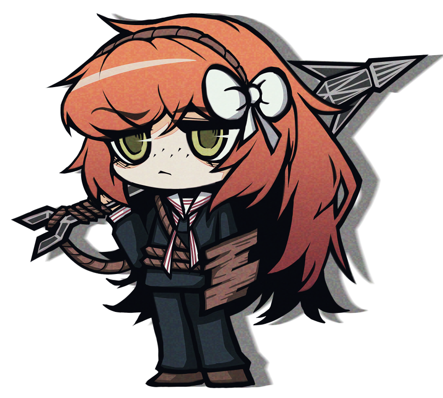 1girl, arm_shield, black_jacket, black_pants, bow, e.g.o_(project_moon), freckles, full_body