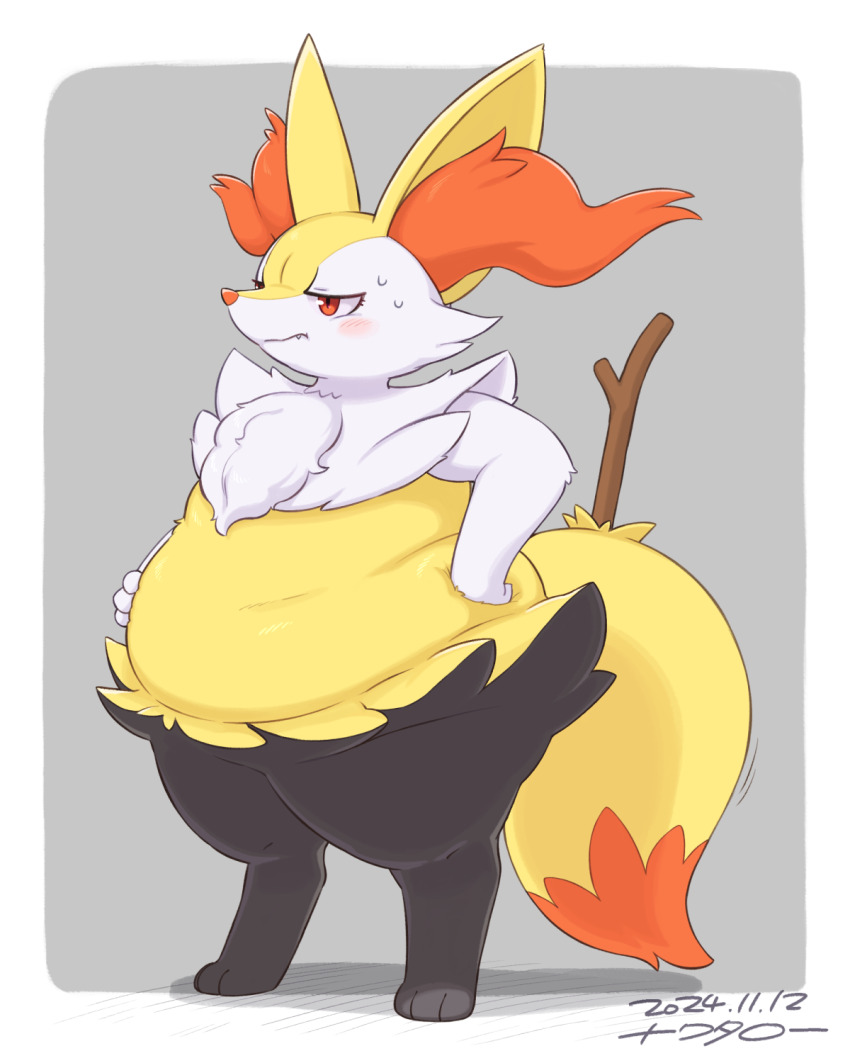 1girl, alternate_body_size, animal_ear_fluff, animal_ears, animal_nose, blush, body_fur, border