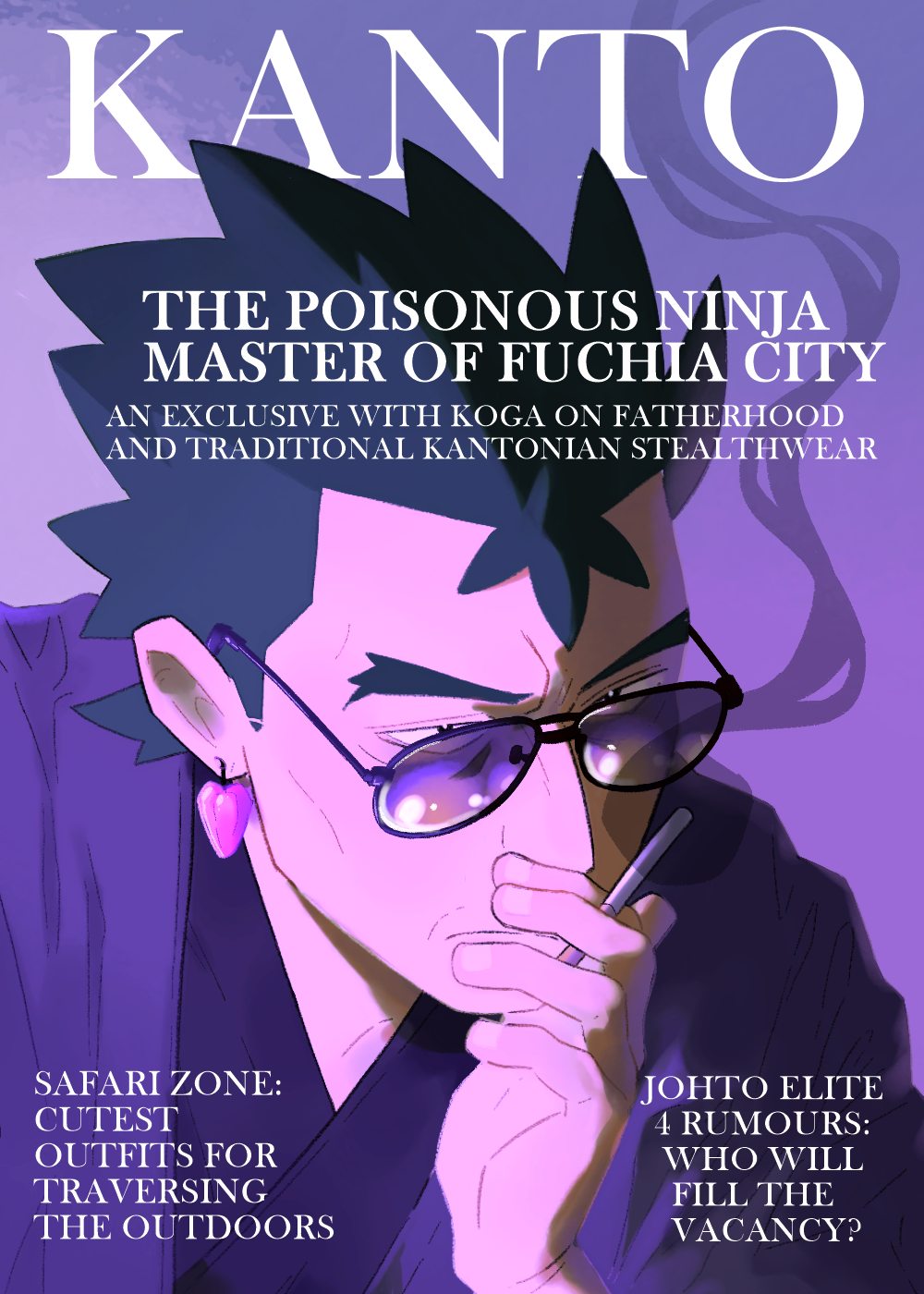 1boy, black_hair, cigarette, earrings, english_text, hand_up, highres, japanese_clothes