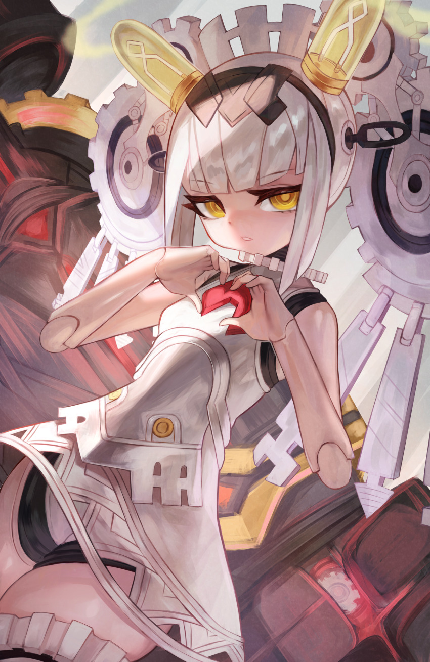 1girl, absurdres, bare_shoulders, daedalus_(fate), doll_joints, dress, expressionless, fate/grand_order