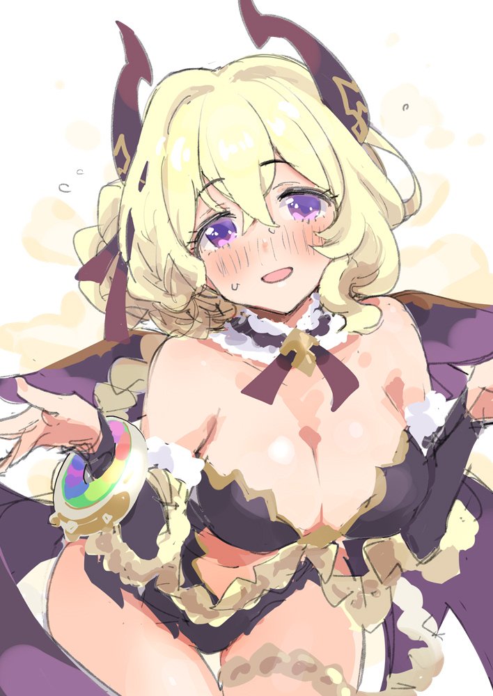 1girl, bare_shoulders, black_dress, black_wings, blonde_hair, boots, braid, breasts