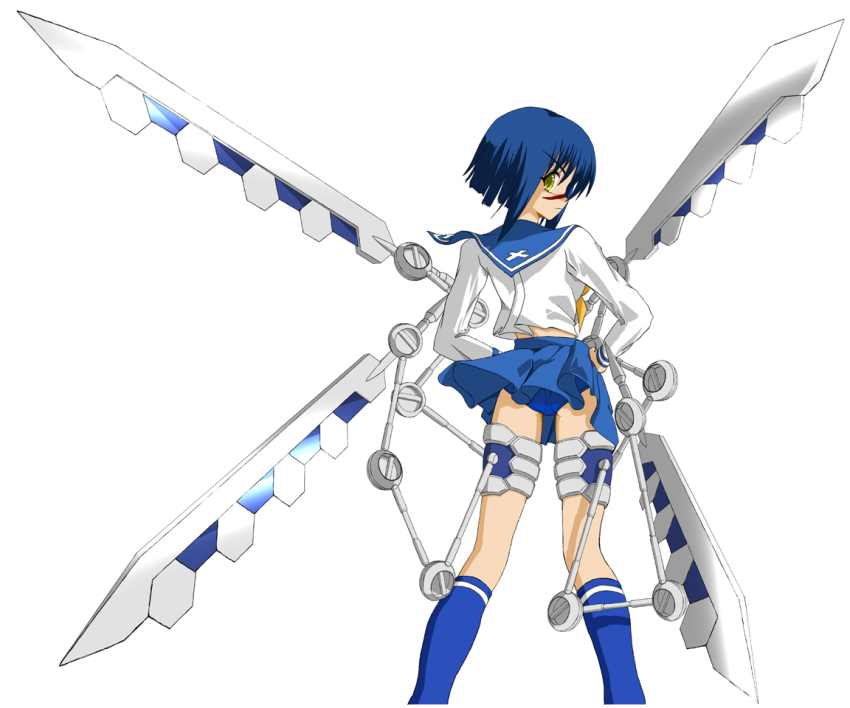 00s, busou_renkin, panties, school_uniform, serafuku, tsumura_tokiko, underwear, valkyrie_skirt