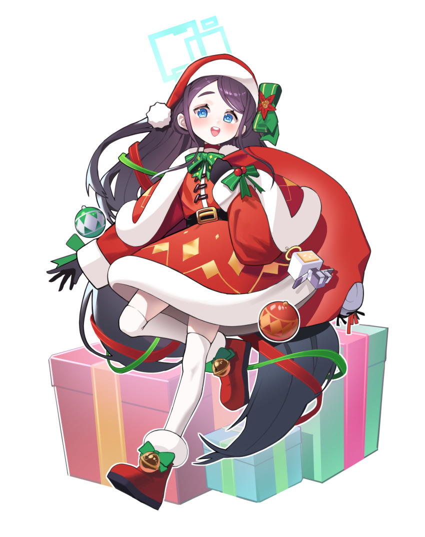 1girl, aris_(blue_archive), belt, black_hair, blue_archive, blue_eyes, boots, bow