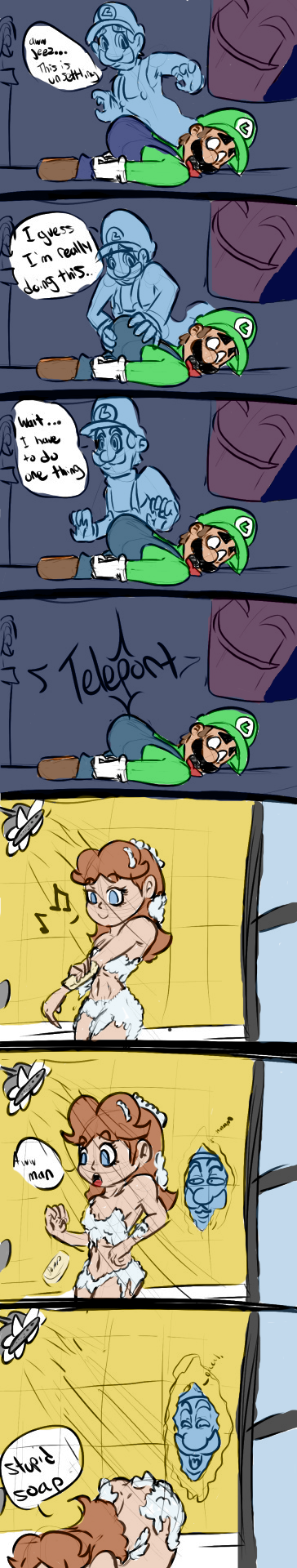 7koma, :o, armpits, ass, back, bare_back, bare_legs, bare_shoulders