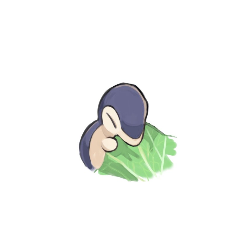closed_eyes, cyndaquil, eating, gen_2_pokemon, highres, lettuce, mizu_shiro, nintendo