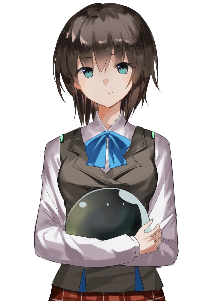1girl, absurdres, aoi_erika, aqua_eyes, bad_anatomy, bad_hands, blue_bow, blue_bowtie