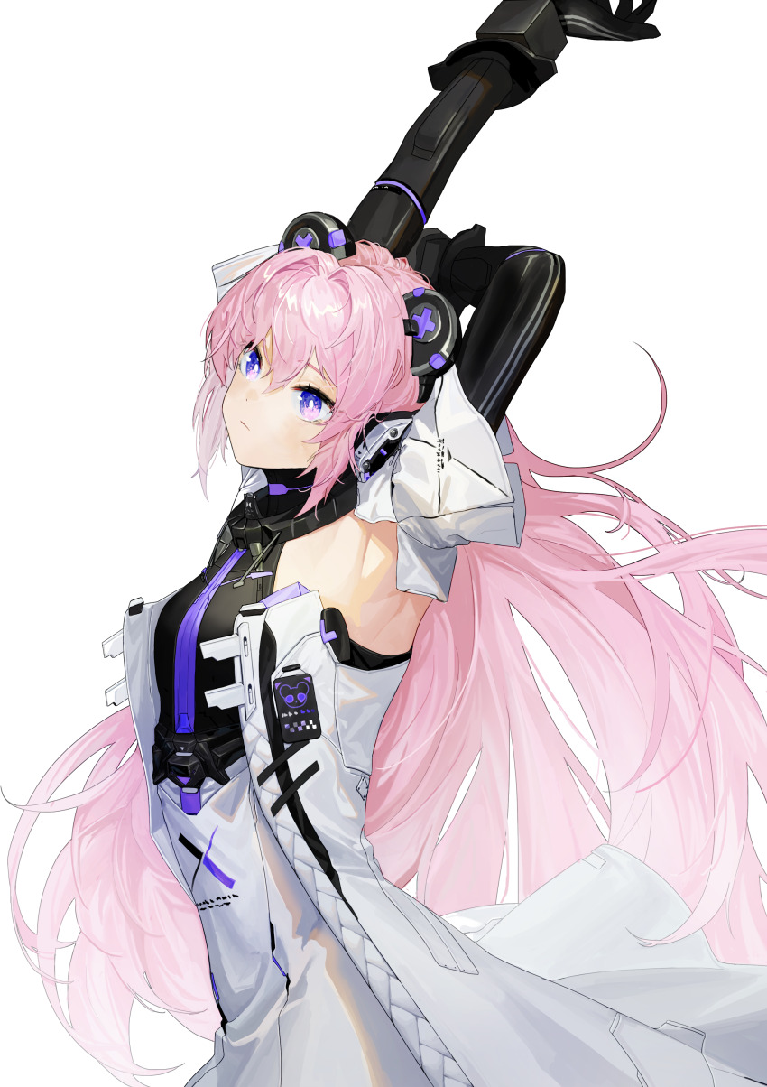 1girl, absurdres, animal_ears, armpits, bear_ears, blue_eyes, coat, commission