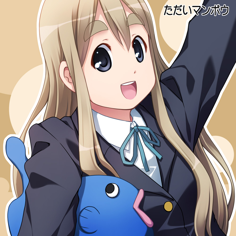 1girl, ac_japan, blonde_hair, blue_eyes, female_focus, fish, k-on!, kotobuki_tsumugi