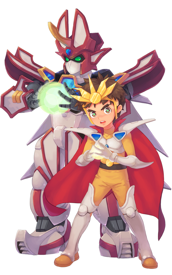 1boy, armor, boots, brown_hair, cape, energy_ball, gloves, granzort