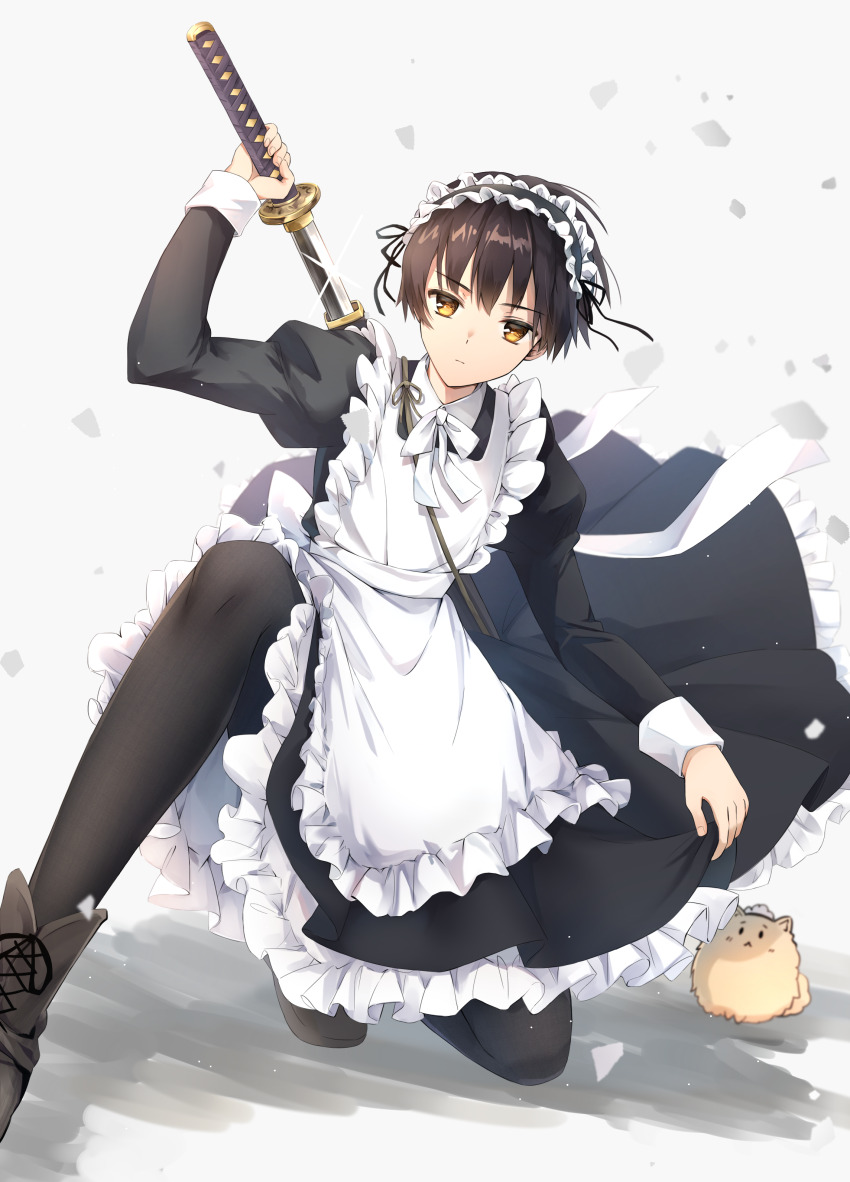 1boy, absurdres, alternate_costume, animal, animal_ears, apron, armor, axis_powers_hetalia