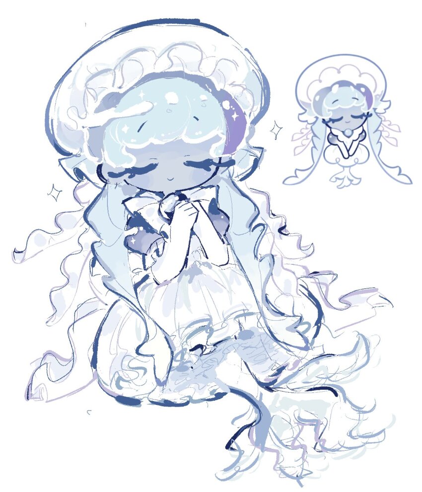 1girl, closed_eyes, closed_mouth, colored_skin, cookie_run, cookie_run:_kingdom, dress, elbow_gloves