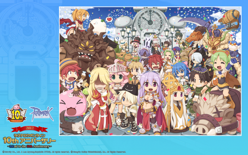 6+boys, 6+girls, :3, aerial_fireworks, ahoge, aircraft, alchemist_(ragnarok_online), angeling