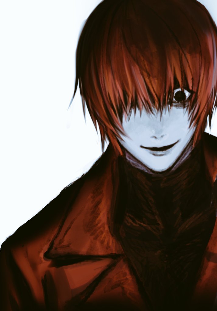 1boy, black_eyes, coat, homicipher, male_focus, md_1211_zzz, mr._scarletella, red_coat