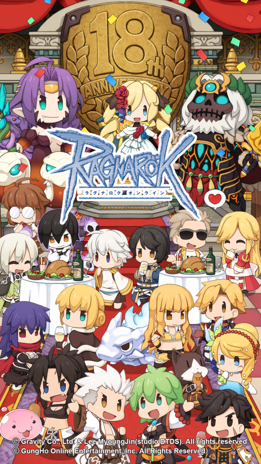 6+boys, 6+girls, :3, :d, aas_(ragnarok_online), ahoge, alcohol, animal_ears