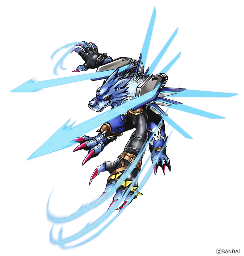 blue_fur, blue_pants, brass_knuckles, commentary_request, denim, digimon, digimon_(creature), digimon_adventure:_(2020)