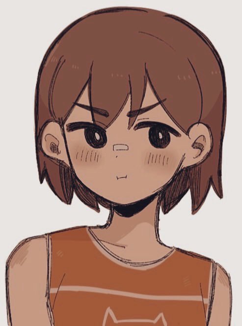 1boy, black_eyes, bright_pupils, brown_hair, close-up, collarbone, dark-skinned_male, dark_skin