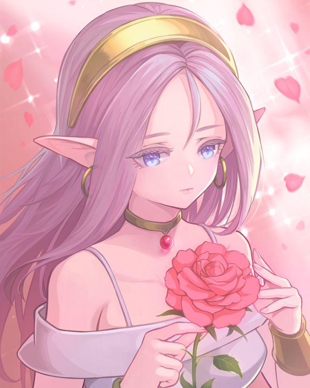 1girl, blue_eyes, bracelet, colored_eyelashes, commentary_request, dragon_quest, dragon_quest_iv, earrings