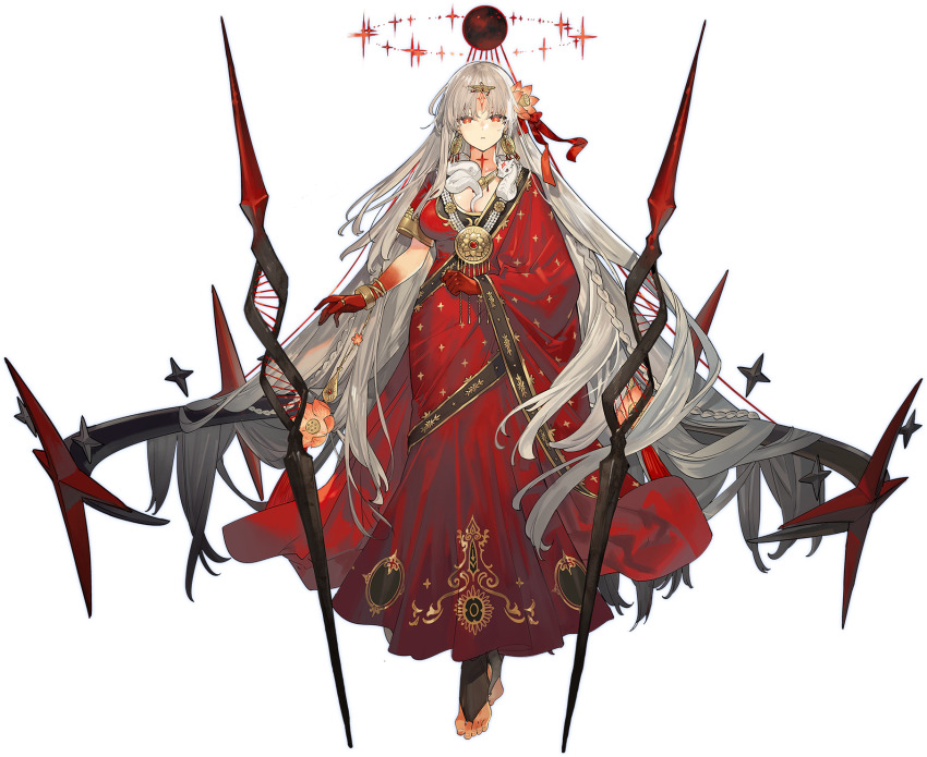 1girl, animal, animal_around_neck, asian_indian_clothes, between_breasts, body_markings, bracelet, breasts