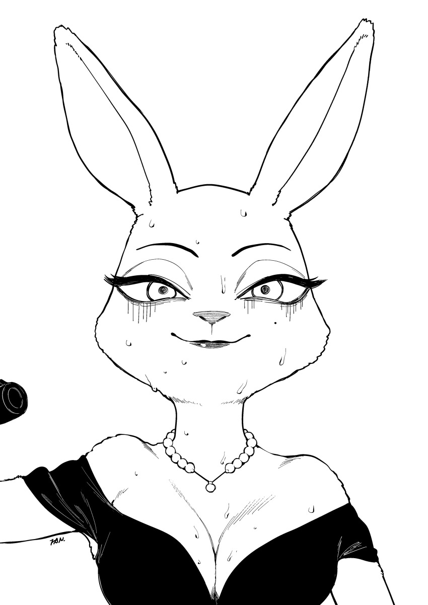 1girl, :3, absurdres, animal_ears, animal_nose, artist_name, bare_shoulders, body_fur