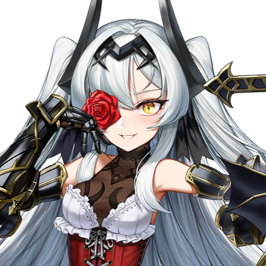 1girl, bare_shoulders, black_gauntlets, black_ribbon, blush, breasts, cyclops_princess_(last_origin), dress