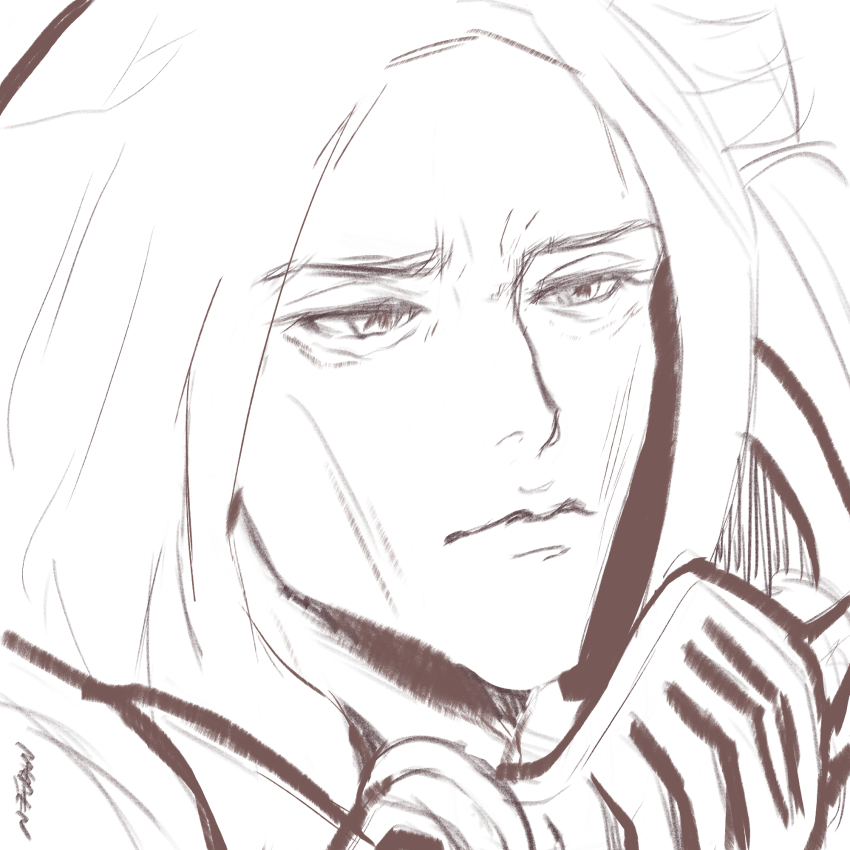 1boy, armor, closed_mouth, commentary, death_guard, enerisart, english_commentary, highres