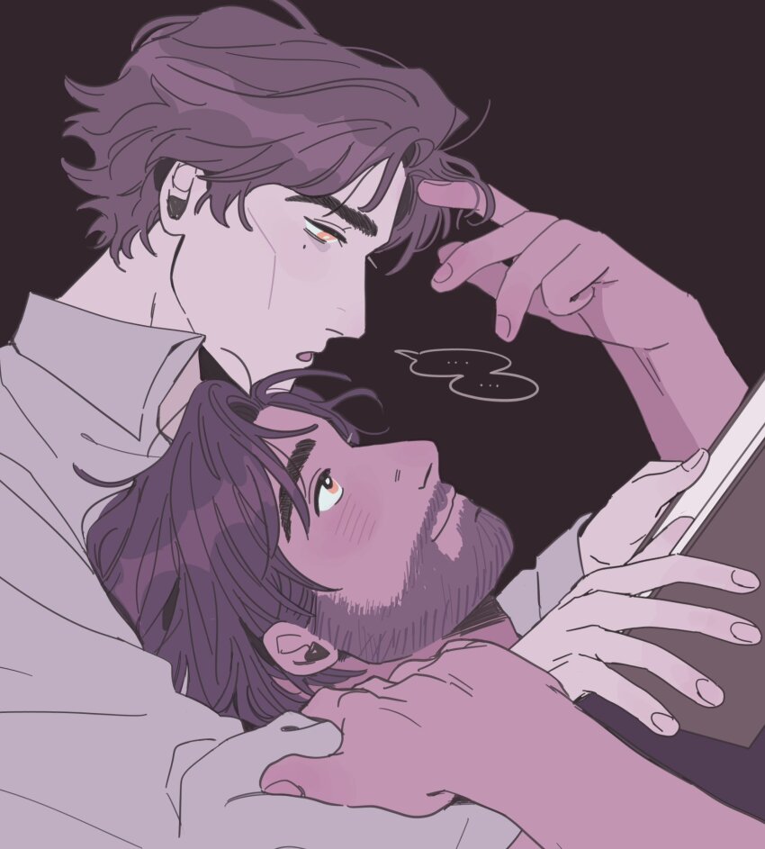 ..., 2boys, affectionate, arcane:_league_of_legends, arcane_jayce, arcane_survivor_jayce, arm_up, beard