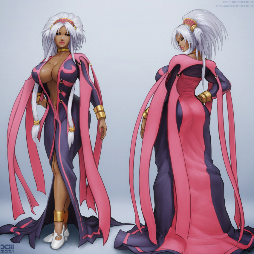 1girl, aa_megami-sama, anklet, ass, back, bangle, barretxiii, big_hair