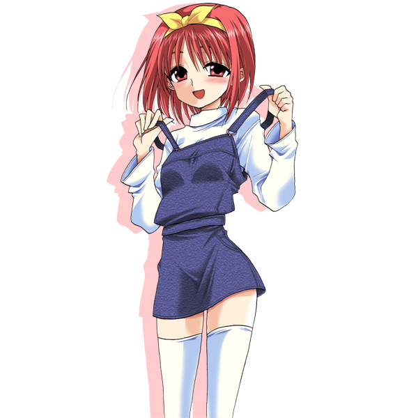 1girl, bow, female_focus, fujitaka_(akasora), fujitaka_akasora, kamigishi_akari, miniskirt, simple_background