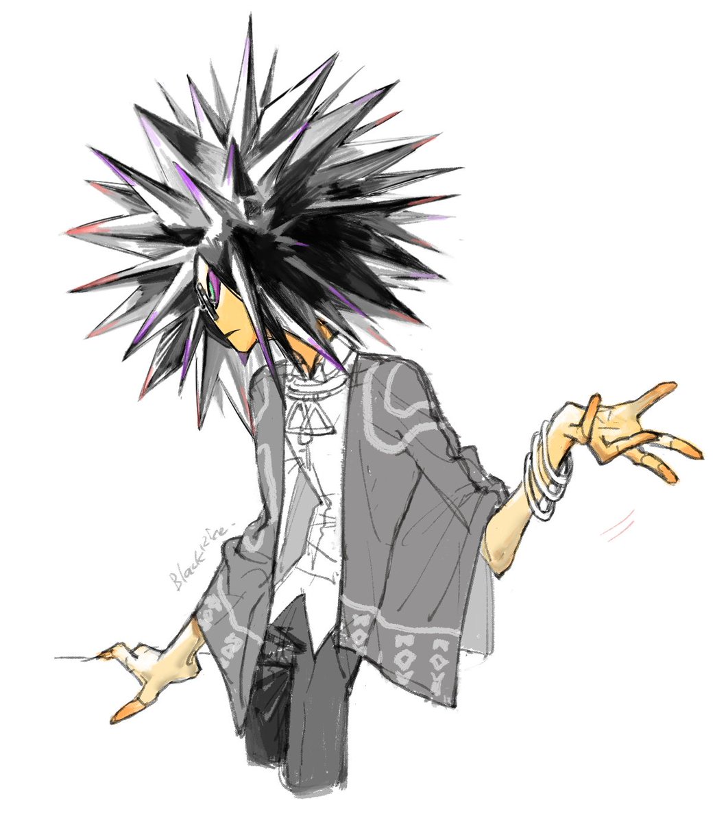 1boy, colored_sclera, colored_skin, facial_hair, glasses, goatee, highres, milifeimili