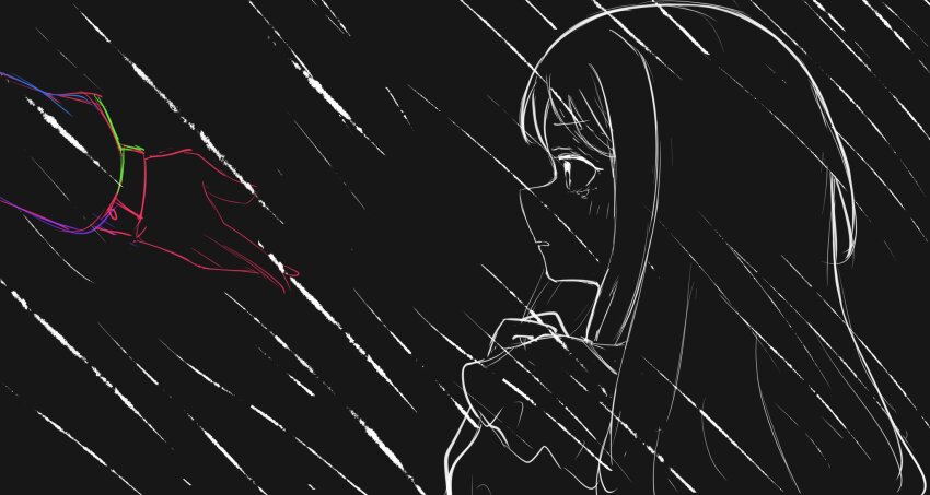 2girls, ansy09080527, bang_dream!, bang_dream!_it's_mygo!!!!!, chihaya_anon, chinese_commentary, commentary_request, greyscale