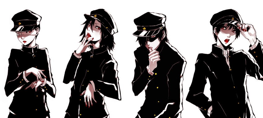 4boys, dafu_(litchi_hikari_club), gakuran, highres, jaibo_(litchi_hikari_club), kaneda_(litchi_hikari_club), litchi_hikari_club, male_focus