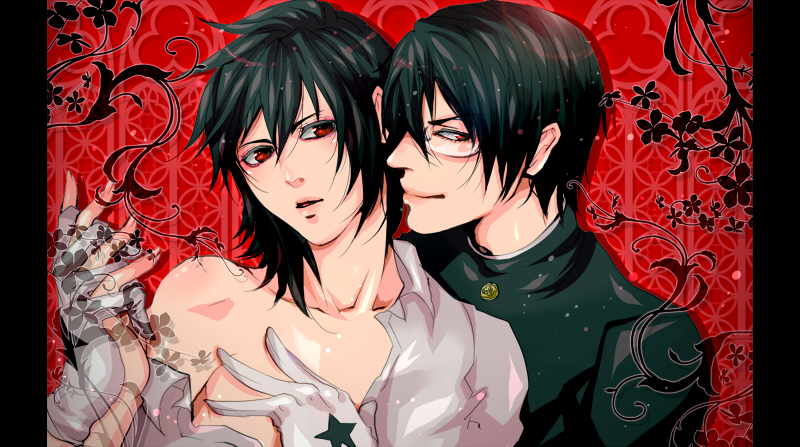 2boys, gakuran, glasses, jaibo_(litchi_hikari_club), litchi_hikari_club, male_focus, multiple_boys, school_uniform, yaoi, zera_(litchi_hikari_club)